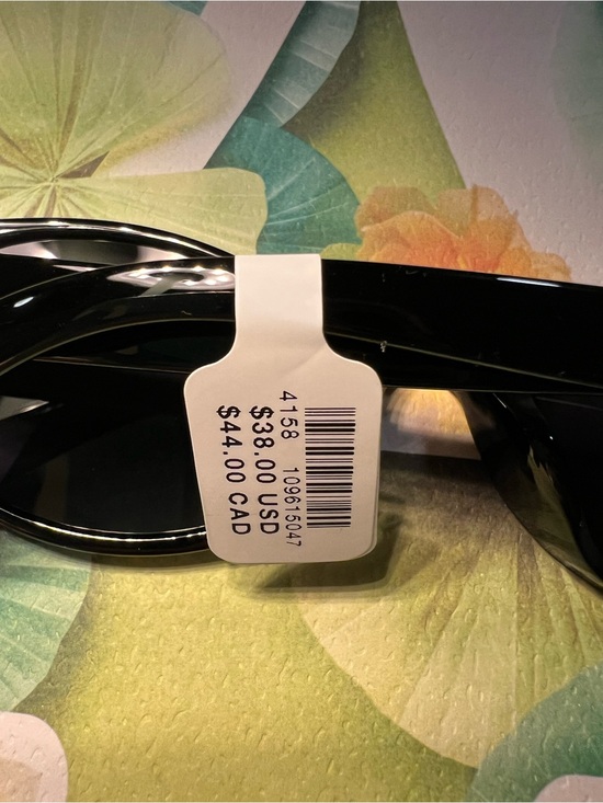 Anthropologie Eyeking East West Oval Sunglasses - NWT - Black main image 7